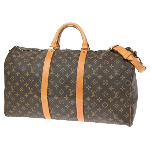 LOUIS VUITTON Keepall Bandouliere 50 Travel Hand Bag Monogram BN - Picture 1 of 15